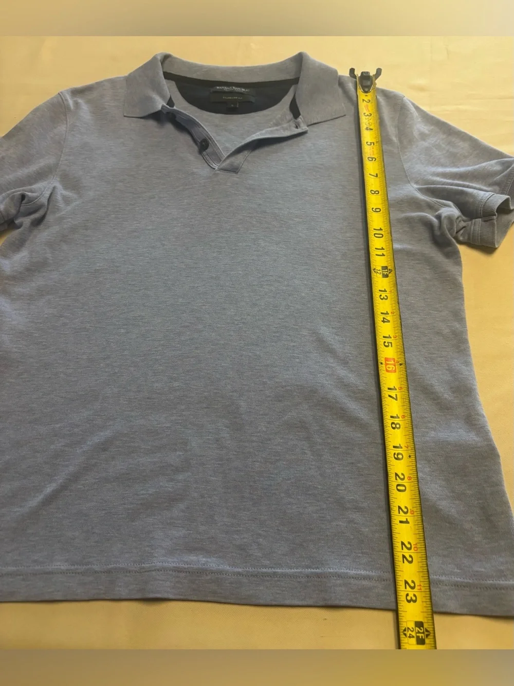 Banana Republic Men's Luxury Touch Performance Polo Shirt Light Blue Sz Small